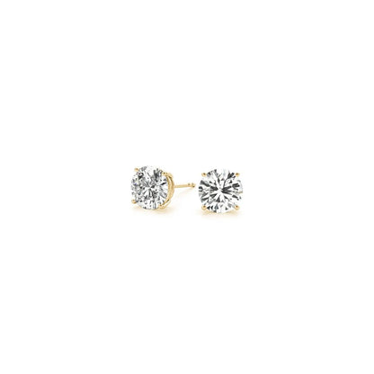 1 cttw Certified IGI Lab Grown Round Diamond Earrings 14k Yellow Gold (G/VS2) RCJ Earrings  CELESTIA LUXE JEWELLERS