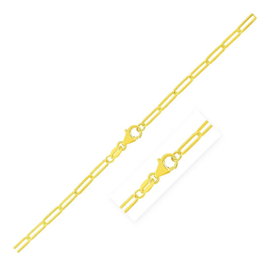 10K Yellow Gold Paperclip Bracelet  (2.50 mm) RCJ Bracelets  CELESTIA LUXE JEWELLERS