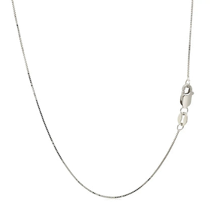 10k White Gold Classic Box Chain (0.45 mm) RCJ Chains  CELESTIA LUXE JEWELLERS