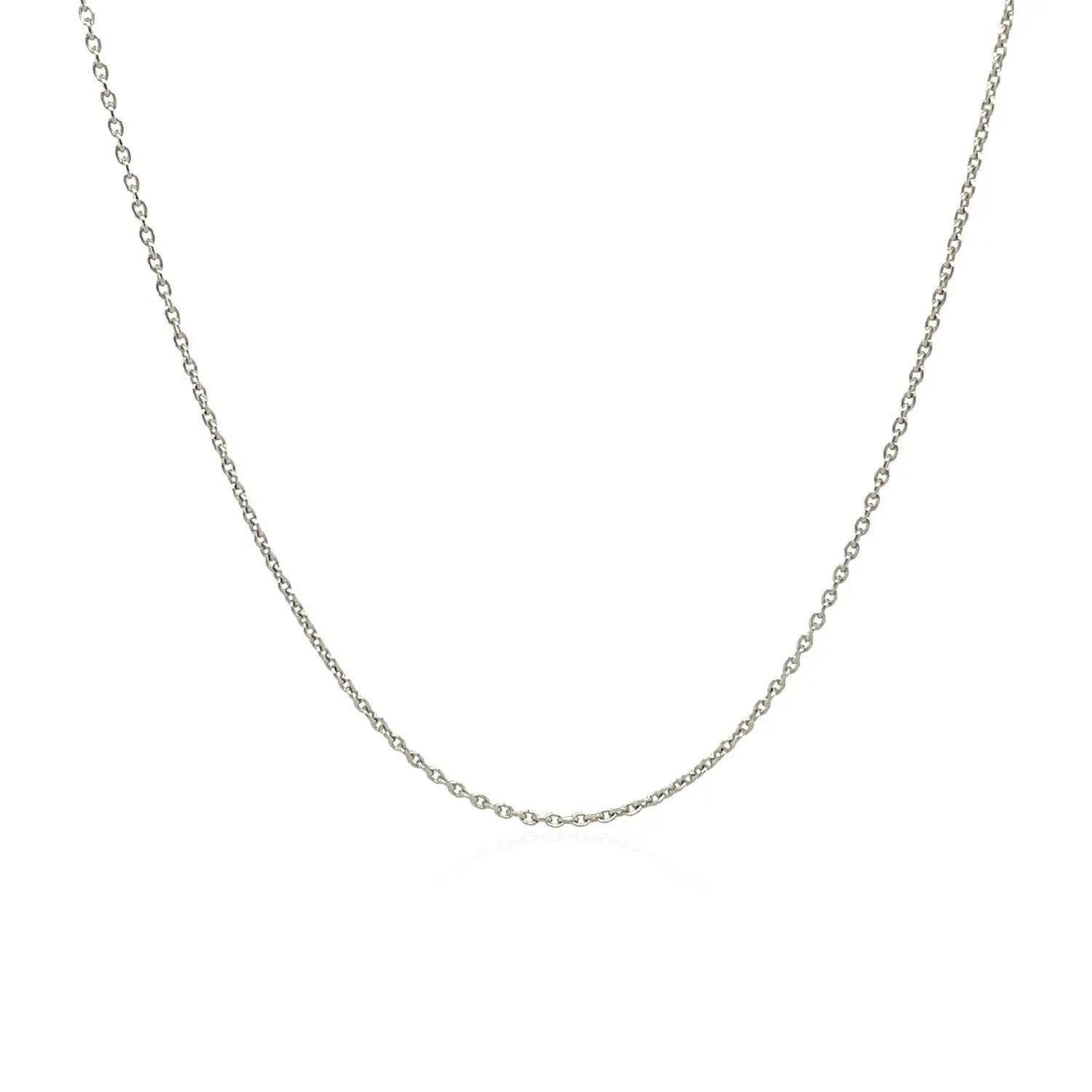 10k White Gold Oval Cable Link Chain (0.97 mm) RCJ Chains  CELESTIA LUXE JEWELLERS
