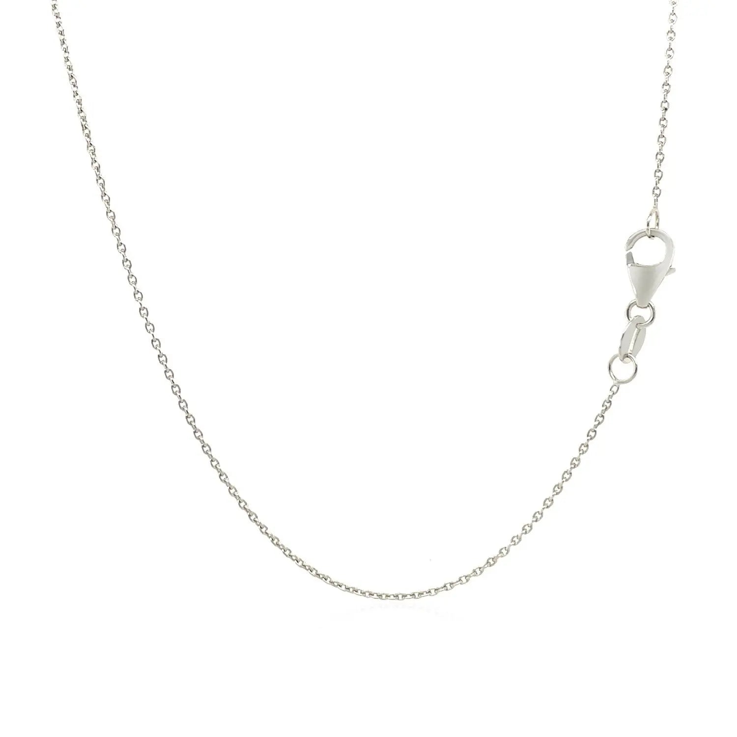 10k White Gold Oval Cable Link Chain (0.97 mm) RCJ Chains  CELESTIA LUXE JEWELLERS