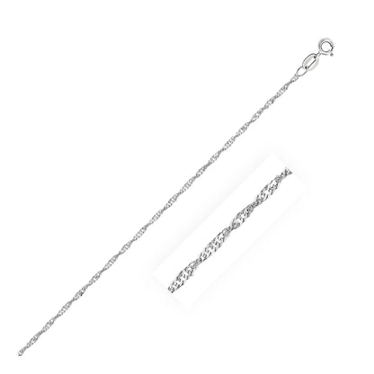 10k White Gold Singapore Bracelet (1.50 mm) RCJ Bracelets  CELESTIA LUXE JEWELLERS