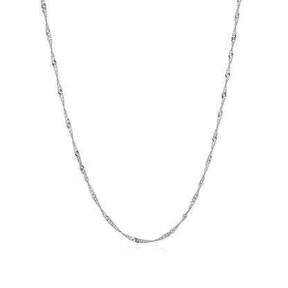 10k White Gold Singapore Chain(1.50 mm) RCJ Chains  CELESTIA LUXE JEWELLERS