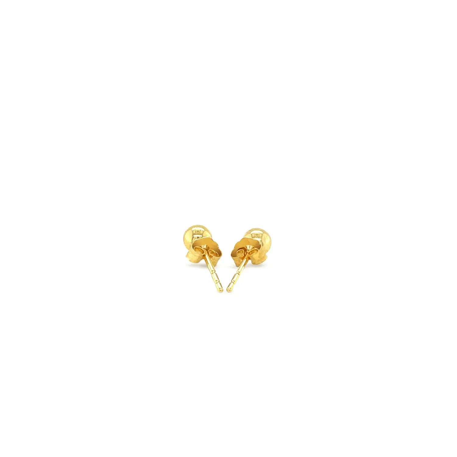 10k Yellow Gold Ball Style Stud Earrings (4mm) RCJ Earrings  CELESTIA LUXE JEWELLERS