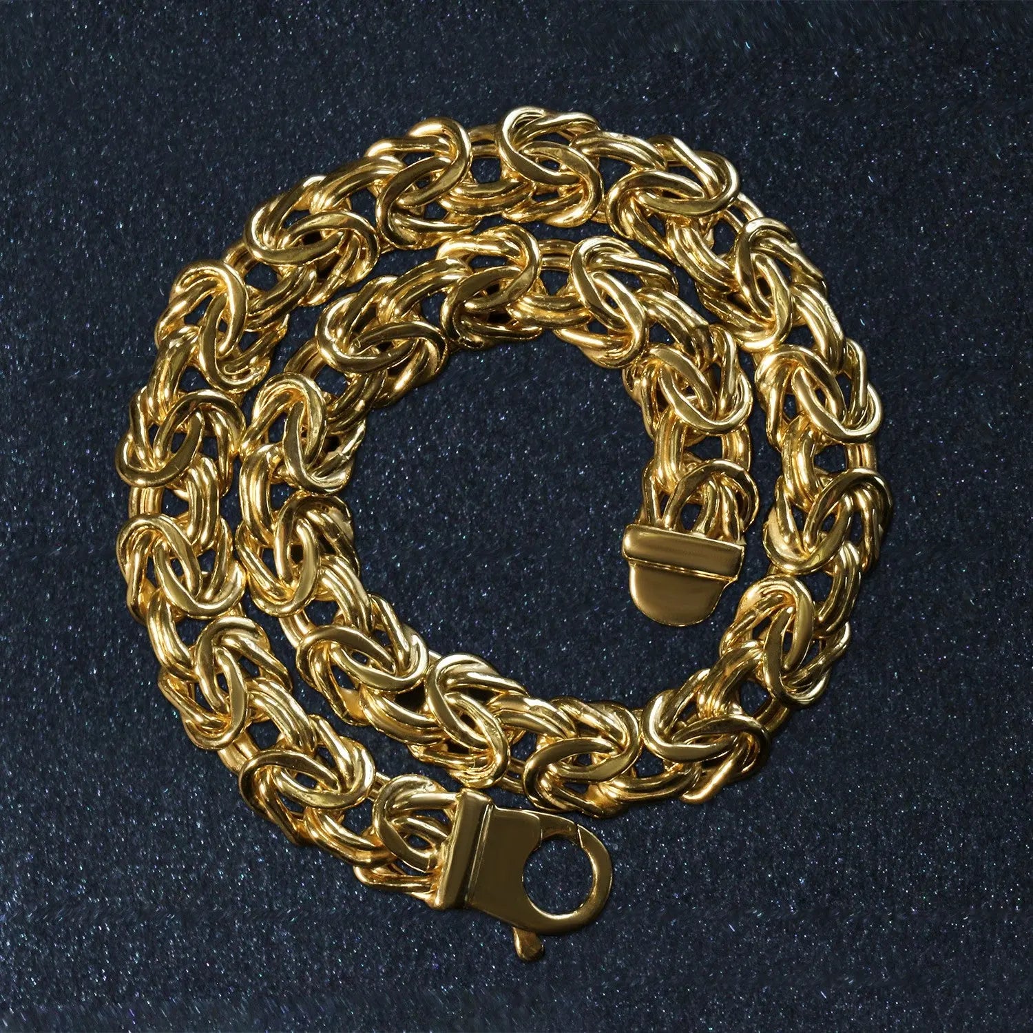 10k Yellow Gold Byzantine Design Chain Bracelet (7.00 mm) RCJ Bracelets  CELESTIA LUXE JEWELLERS