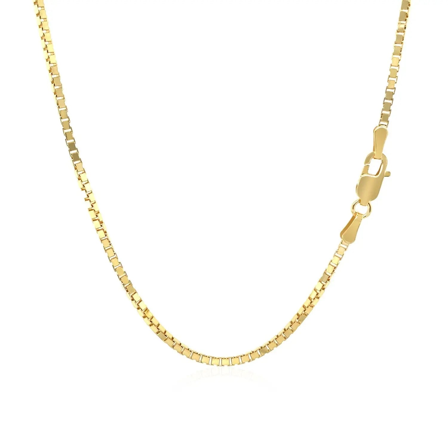 10k Yellow Gold Classic Box Chain (1.40 mm) RCJ Chains  CELESTIA LUXE JEWELLERS