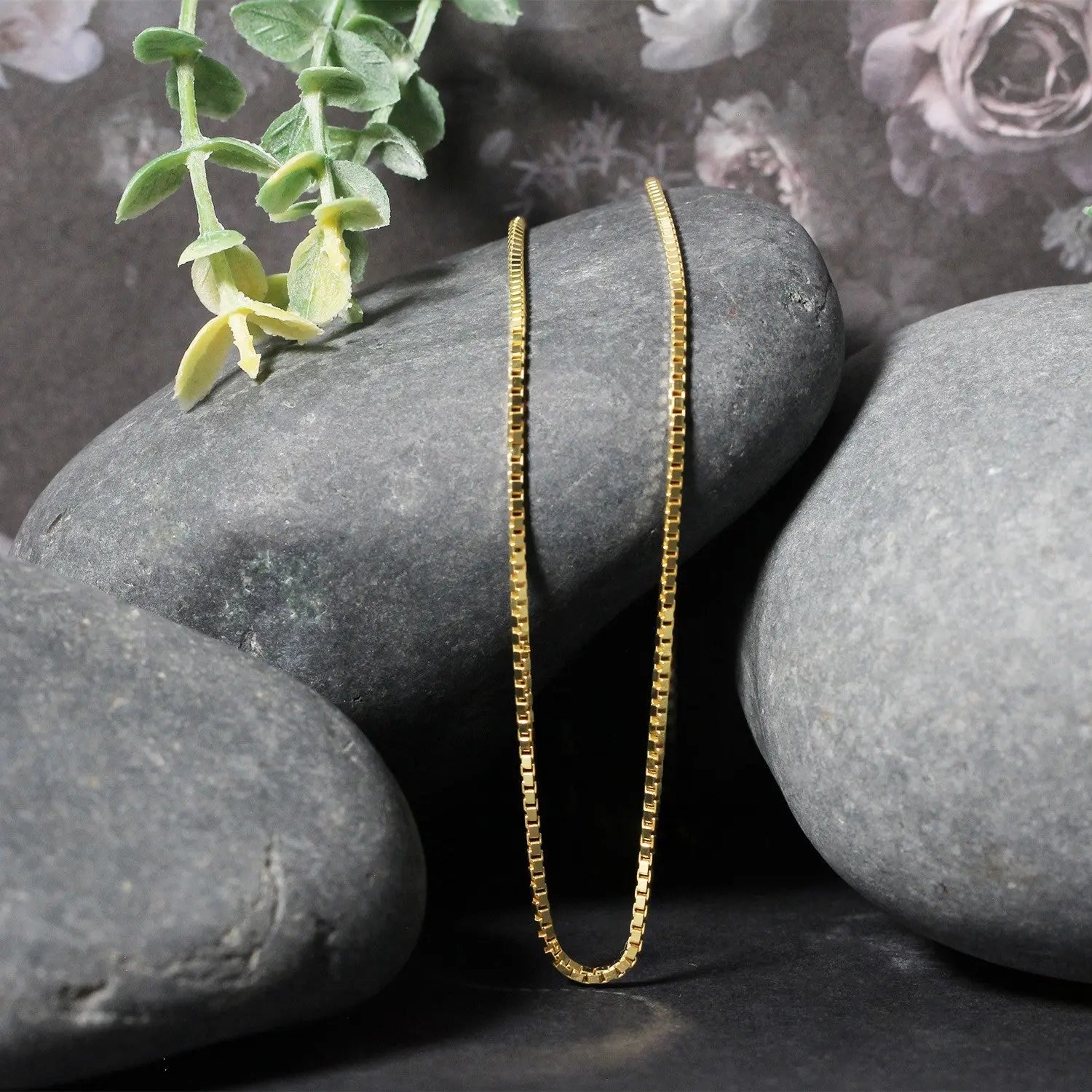 10k Yellow Gold Classic Box Chain (1.40 mm) RCJ Chains  CELESTIA LUXE JEWELLERS