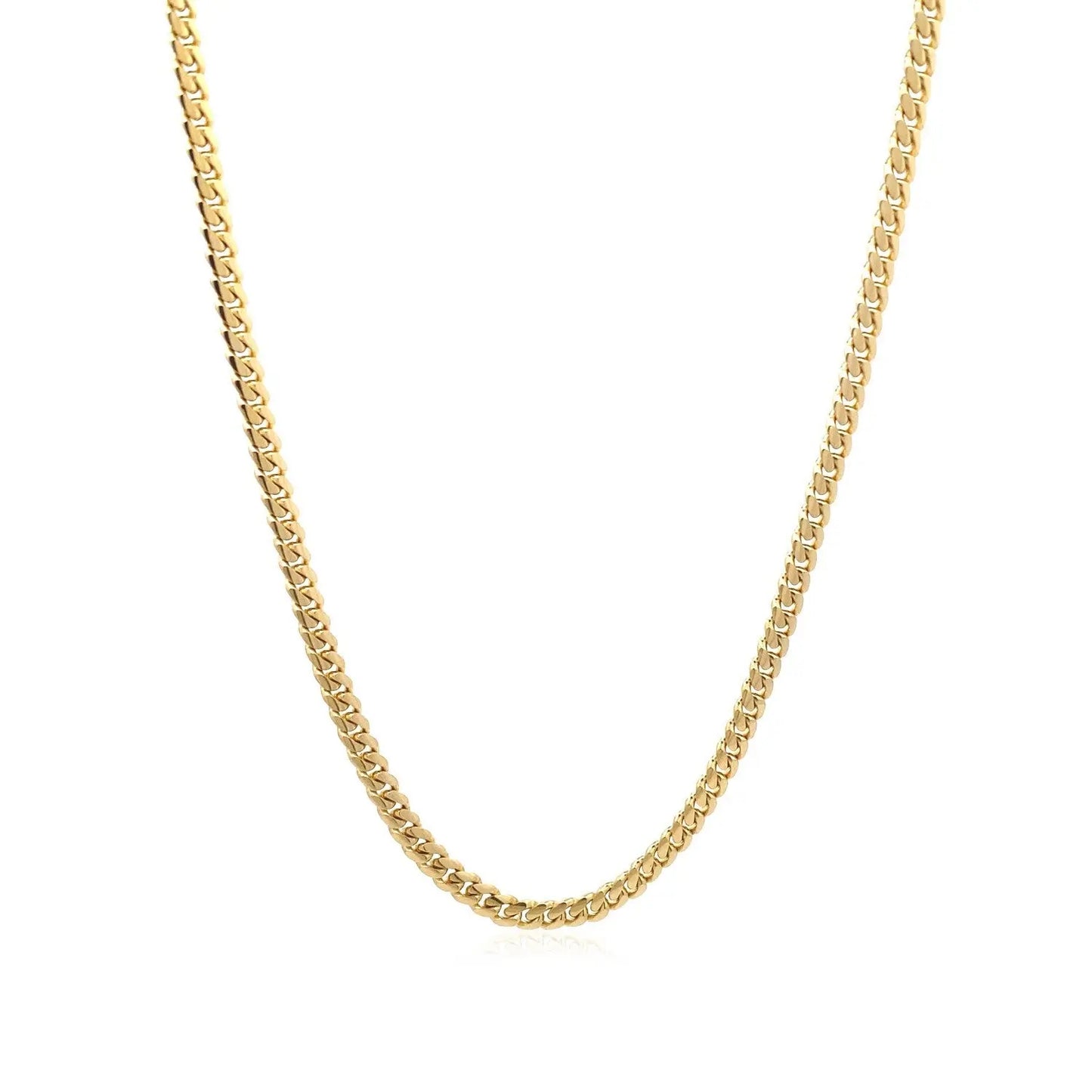 10k Yellow Gold Classic Solid Miami Cuban Chain (3.20 mm) RCJ Chains  CELESTIA LUXE JEWELLERS
