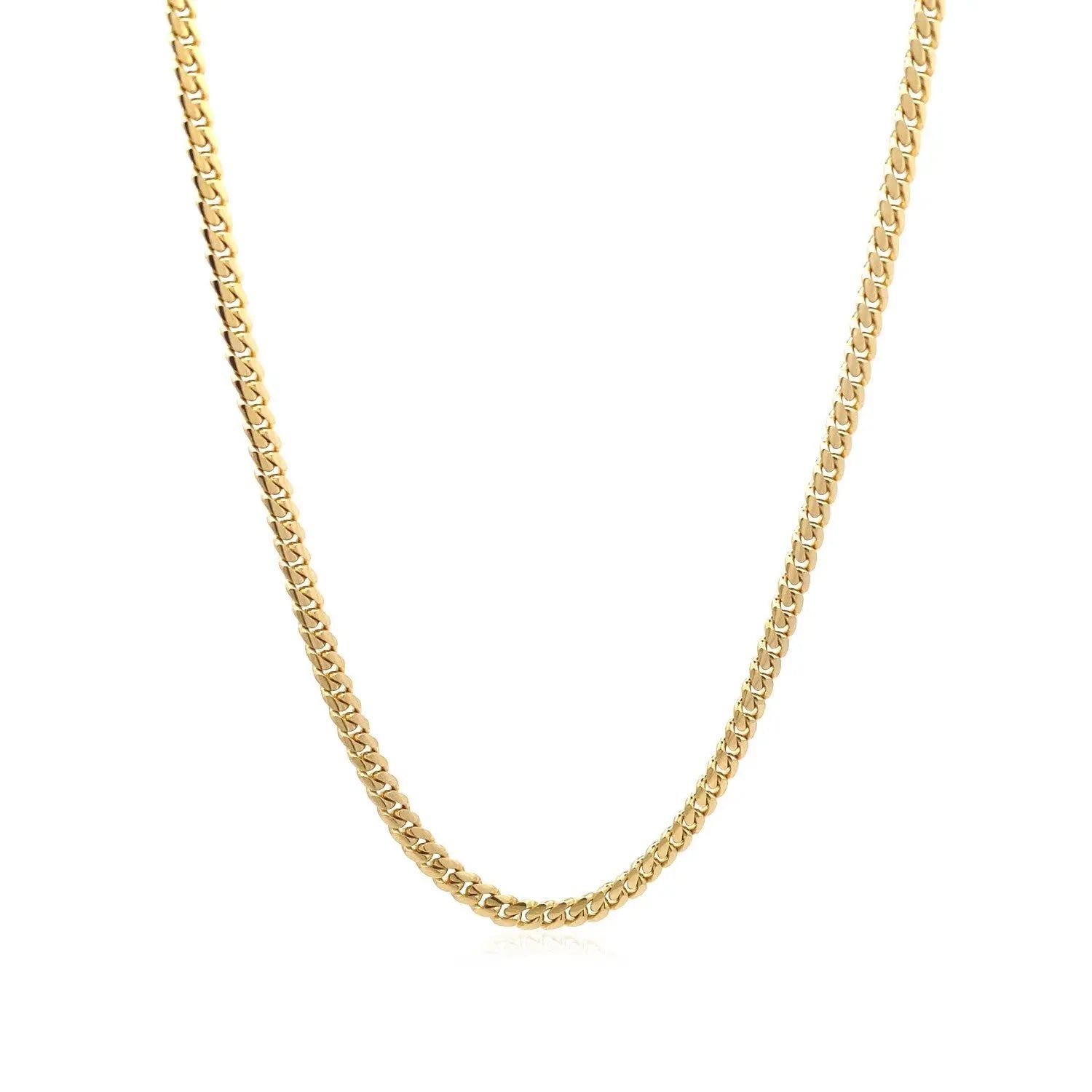 10k Yellow Gold Classic Solid Miami Cuban Chain (3.20 mm) RCJ Chains  CELESTIA LUXE JEWELLERS