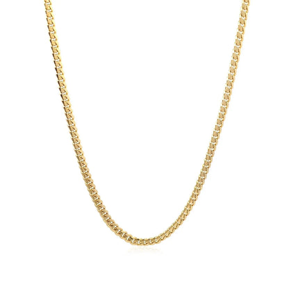 10k Yellow Gold Classic Solid Miami Cuban Chain (3.20 mm) RCJ Chains  CELESTIA LUXE JEWELLERS