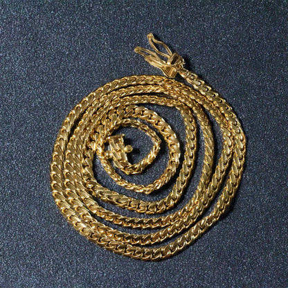 10k Yellow Gold Classic Solid Miami Cuban Chain (3.20 mm) RCJ Chains  CELESTIA LUXE JEWELLERS