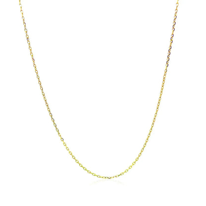 10k Yellow Gold Diamond Cut Cable Link Chain (0.87 mm) RCJ Chains  CELESTIA LUXE JEWELLERS