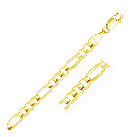 10k Yellow Gold Link Figaro Bracelet (5.30 mm) RCJ Bracelets  CELESTIA LUXE JEWELLERS