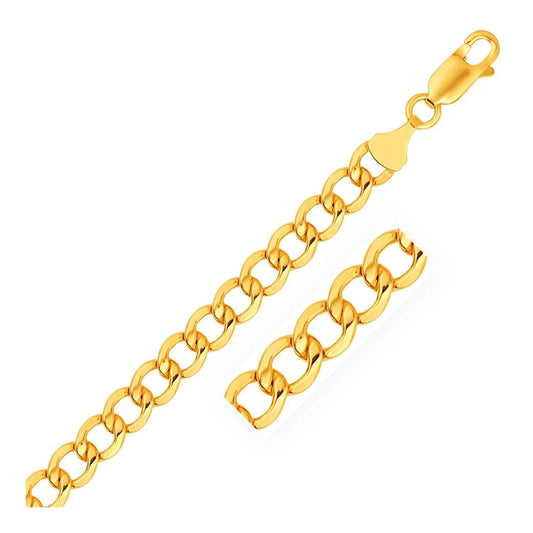 10k Yellow Gold Lite Curb Bracelet (6.20 mm) RCJ Bracelets  CELESTIA LUXE JEWELLERS