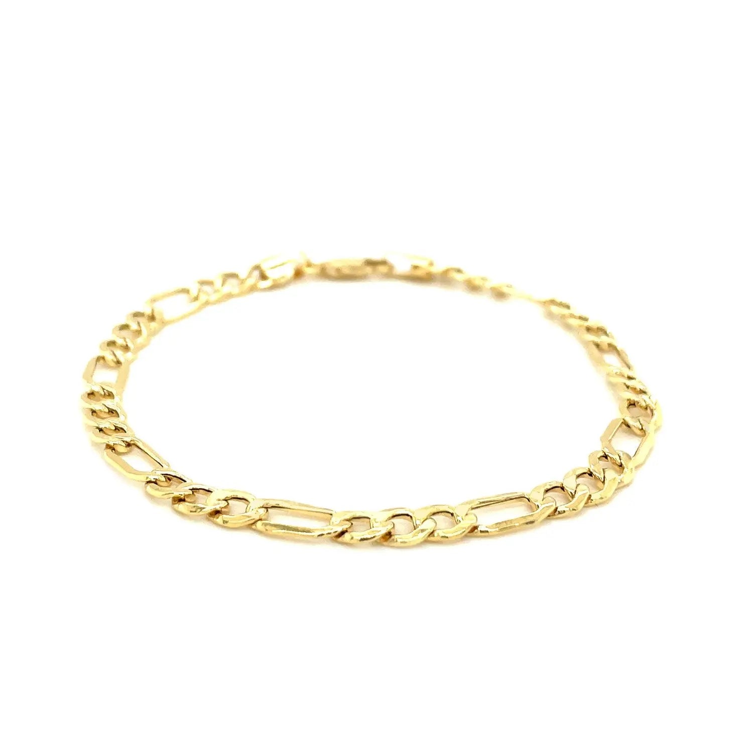 10k Yellow Gold Lite Figaro Bracelet (4.70 mm) RCJ Bracelets  CELESTIA LUXE JEWELLERS