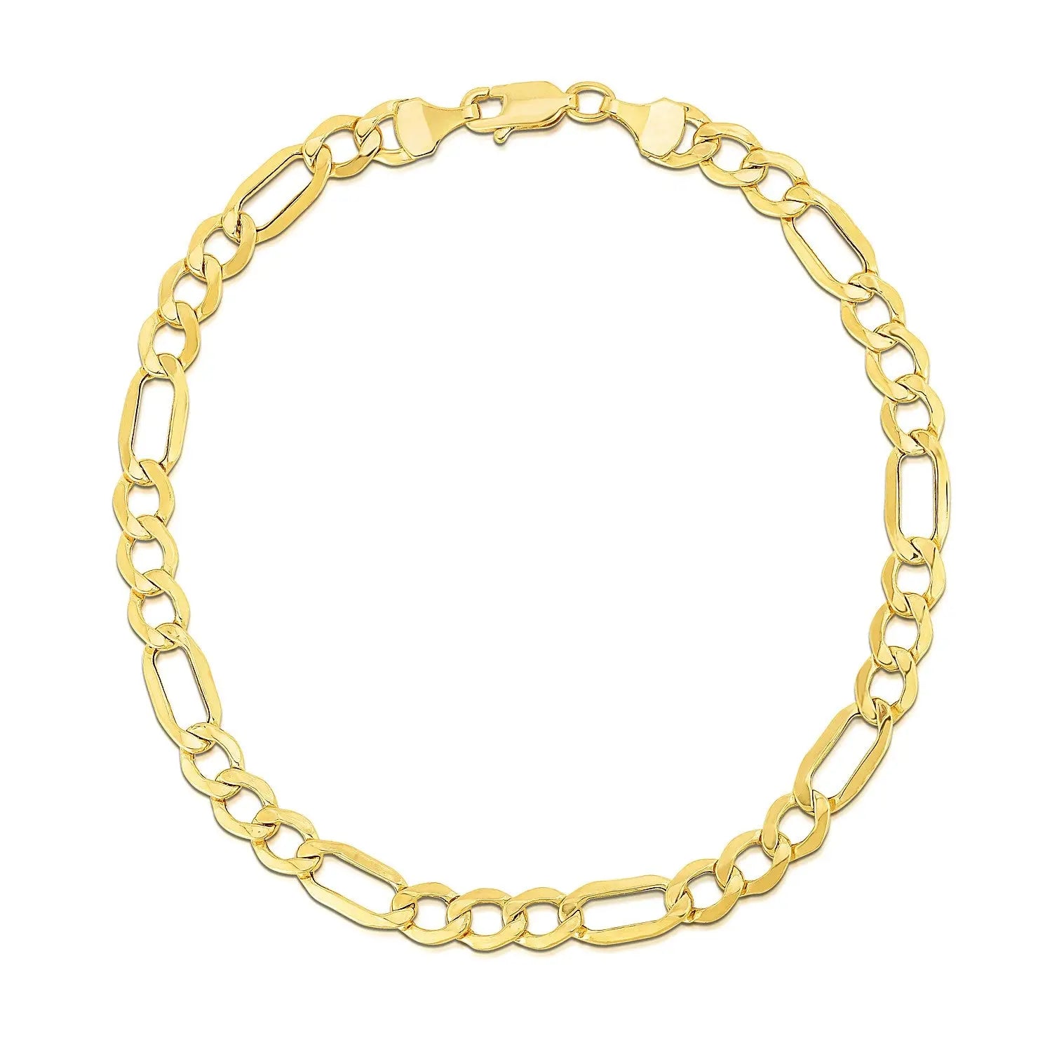 10k Yellow Gold Lite Figaro Bracelet (5.60 mm) RCJ Bracelets  CELESTIA LUXE JEWELLERS