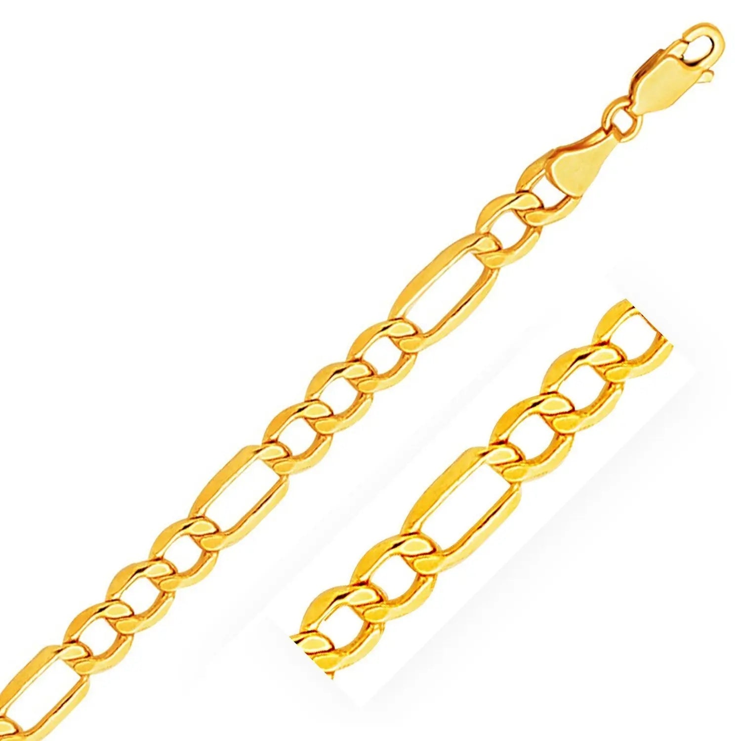 10k Yellow Gold Lite Figaro Bracelet (6.60 mm) RCJ Bracelets  CELESTIA LUXE JEWELLERS