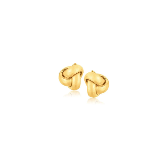 10k Yellow Gold Love Knot Stud Earrings(9mm) RCJ Earrings  CELESTIA LUXE JEWELLERS