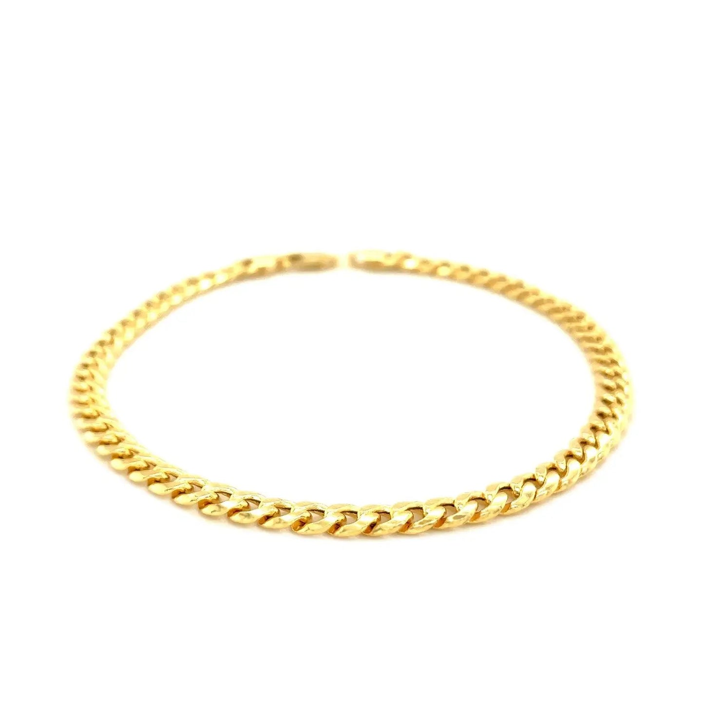 10k Yellow Gold Miami Cuban Semi Solid Bracelet (4.50 mm) RCJ Bracelets  CELESTIA LUXE JEWELLERS