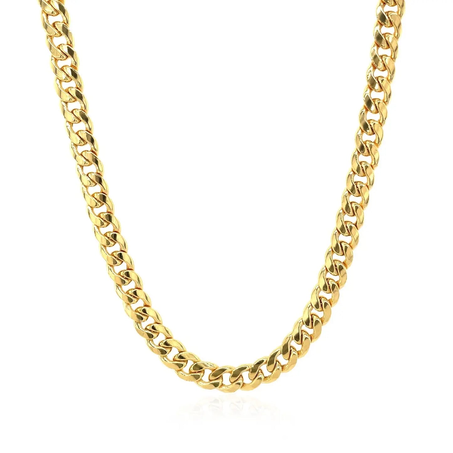 10k Yellow Gold Miami Cuban Semi Solid Chain (4.50 mm) RCJ Chains  CELESTIA LUXE JEWELLERS