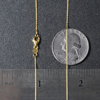 10k Yellow Gold Oval Cable Link Chain (0.97 mm) RCJ Chains  CELESTIA LUXE JEWELLERS