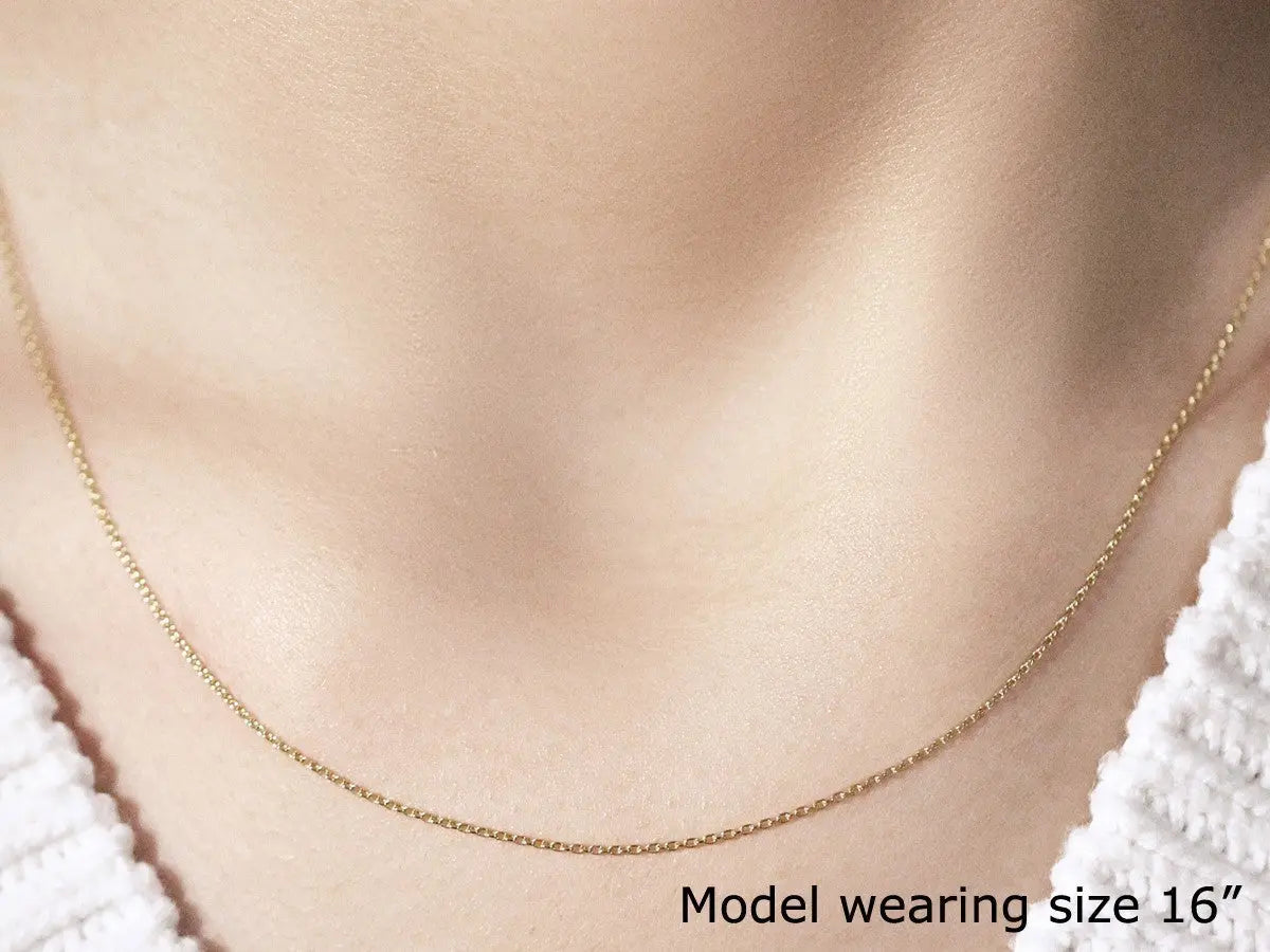 10k Yellow Gold Oval Cable Link Chain (0.97 mm) RCJ Chains  CELESTIA LUXE JEWELLERS