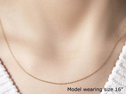 10k Yellow Gold Oval Cable Link Chain (0.97 mm) RCJ Chains  CELESTIA LUXE JEWELLERS