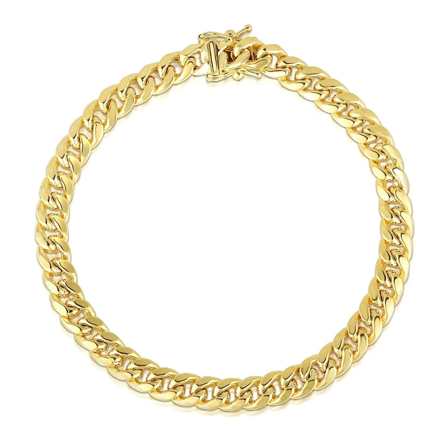 10k Yellow Gold Semi Solid Miami Cuban Bracelet (10.70 mm) RCJ Bracelets  CELESTIA LUXE JEWELLERS
