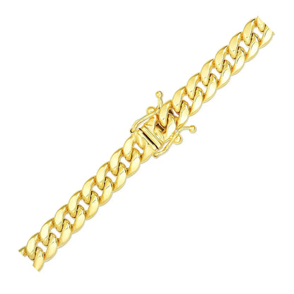 10k Yellow Gold Semi Solid Miami Cuban Bracelet (6.10 mm) RCJ Bracelets  CELESTIA LUXE JEWELLERS