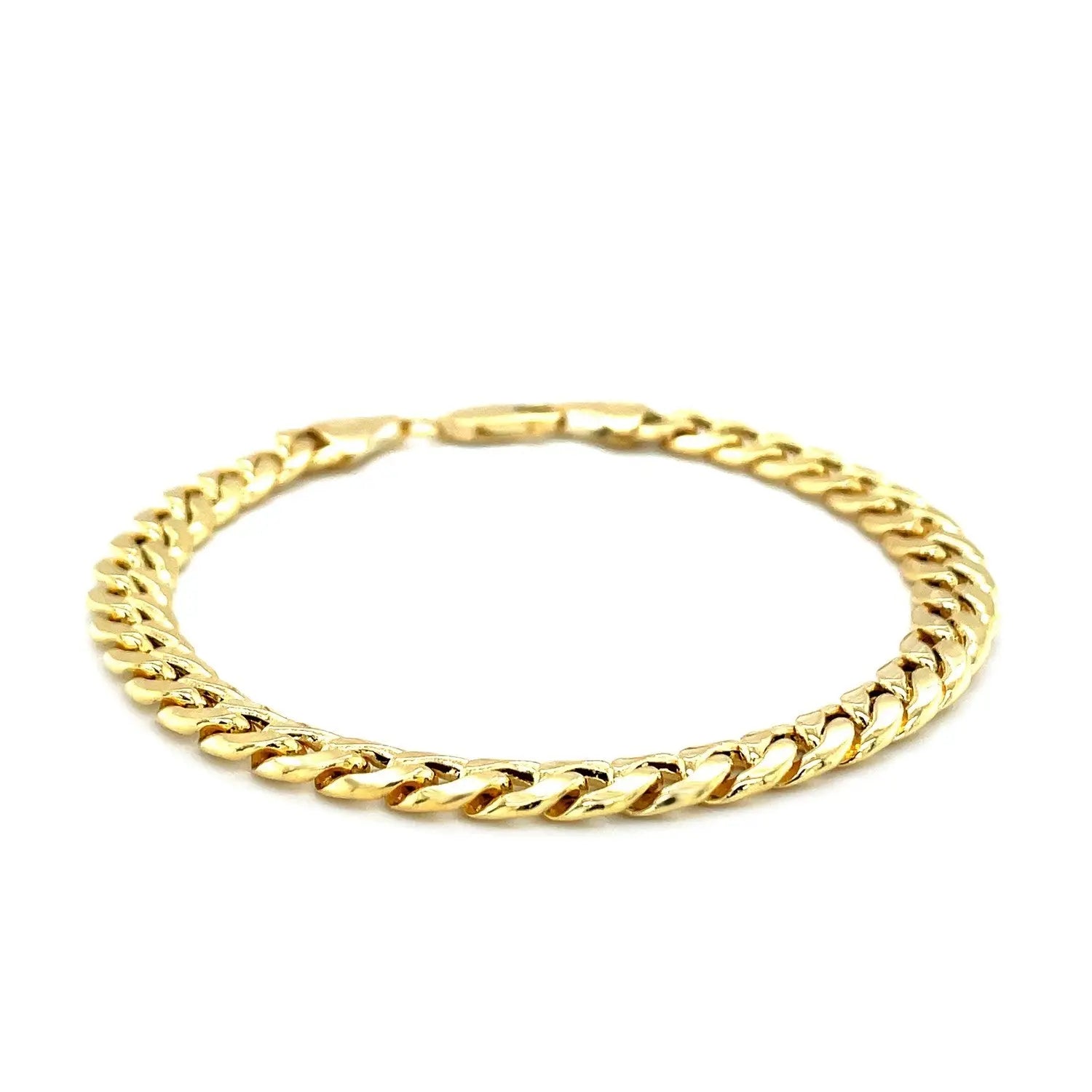 10k Yellow Gold Semi Solid Miami Cuban Bracelet (6.60 mm) RCJ Bracelets  CELESTIA LUXE JEWELLERS