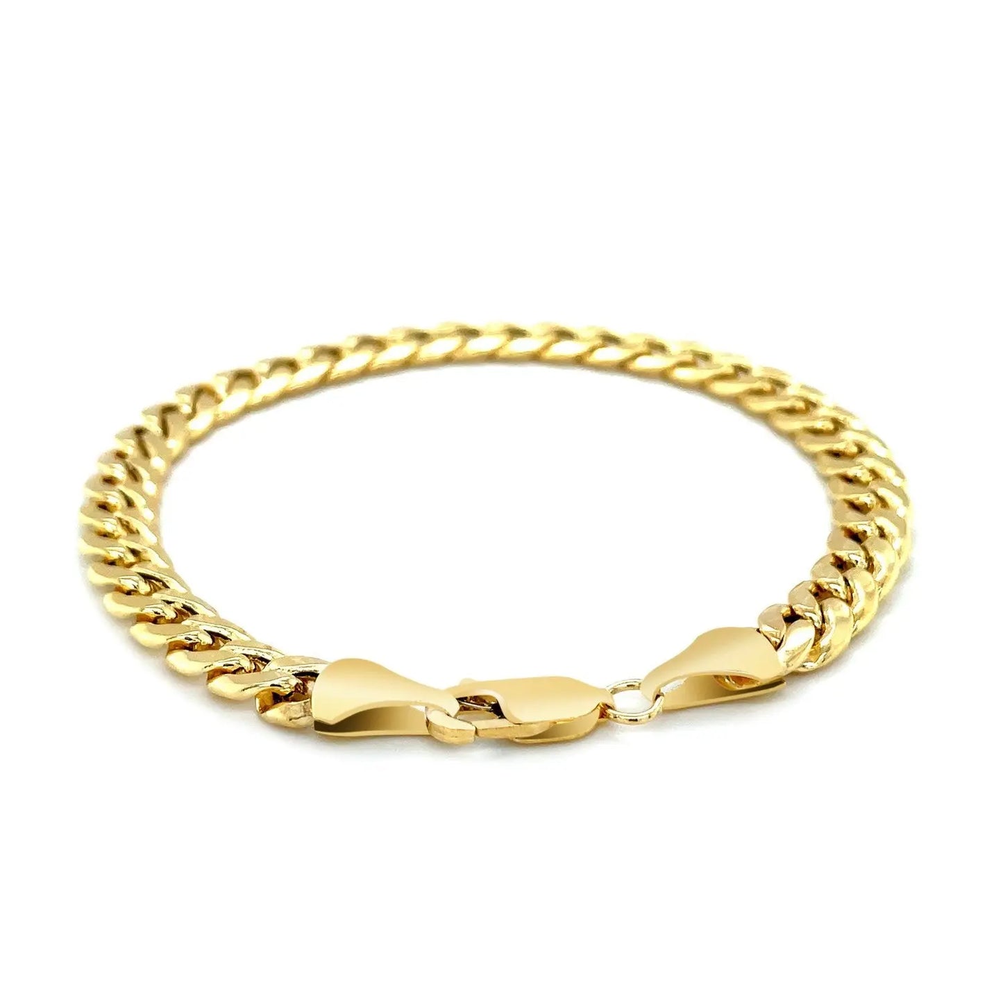 10k Yellow Gold Semi Solid Miami Cuban Bracelet (6.60 mm) RCJ Bracelets  CELESTIA LUXE JEWELLERS