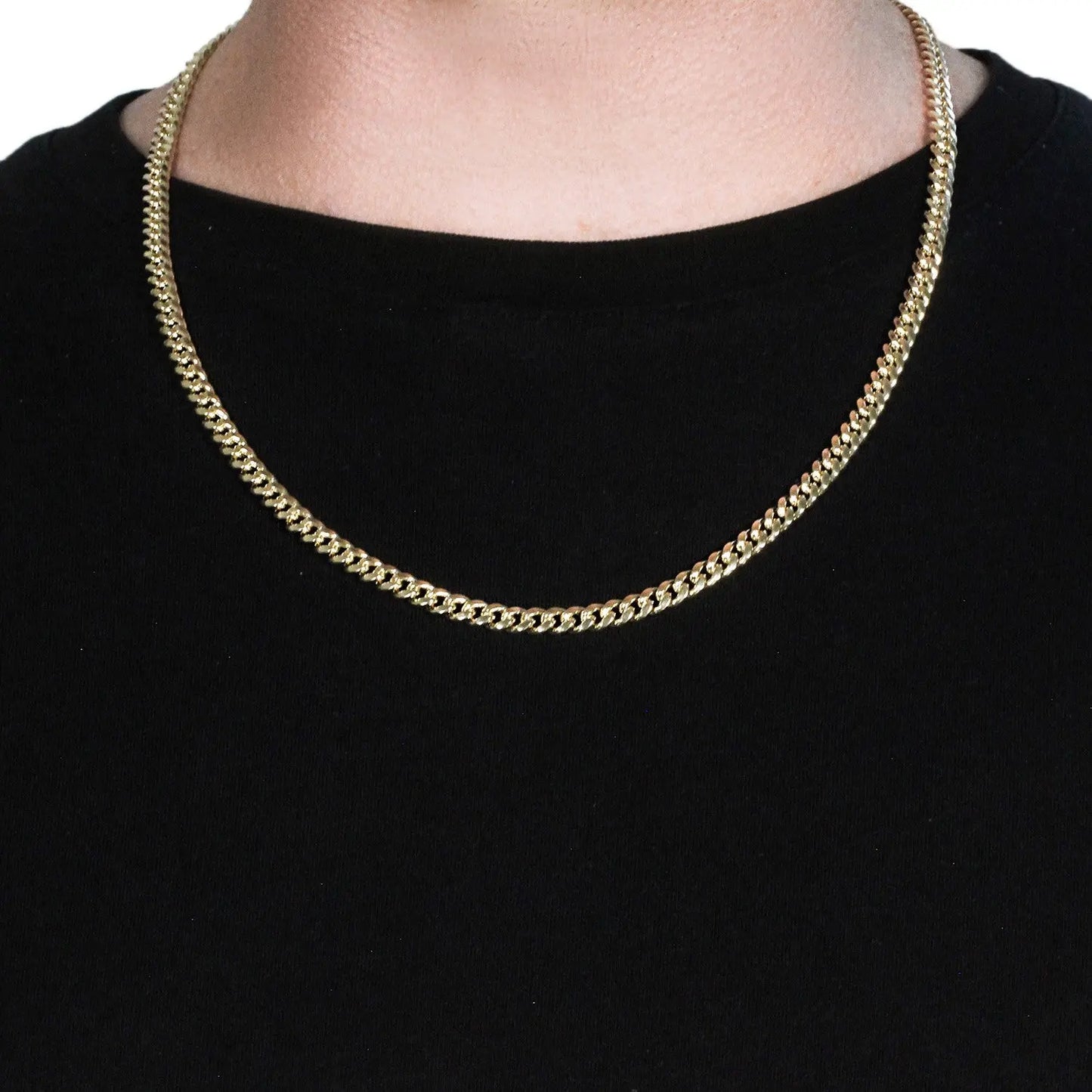 10k Yellow Gold Semi Solid Miami Cuban Chain (5.00 mm) RCJ Chains  CELESTIA LUXE JEWELLERS