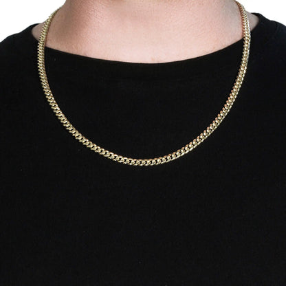 10k Yellow Gold Semi Solid Miami Cuban Chain (5.00 mm) RCJ Chains  CELESTIA LUXE JEWELLERS