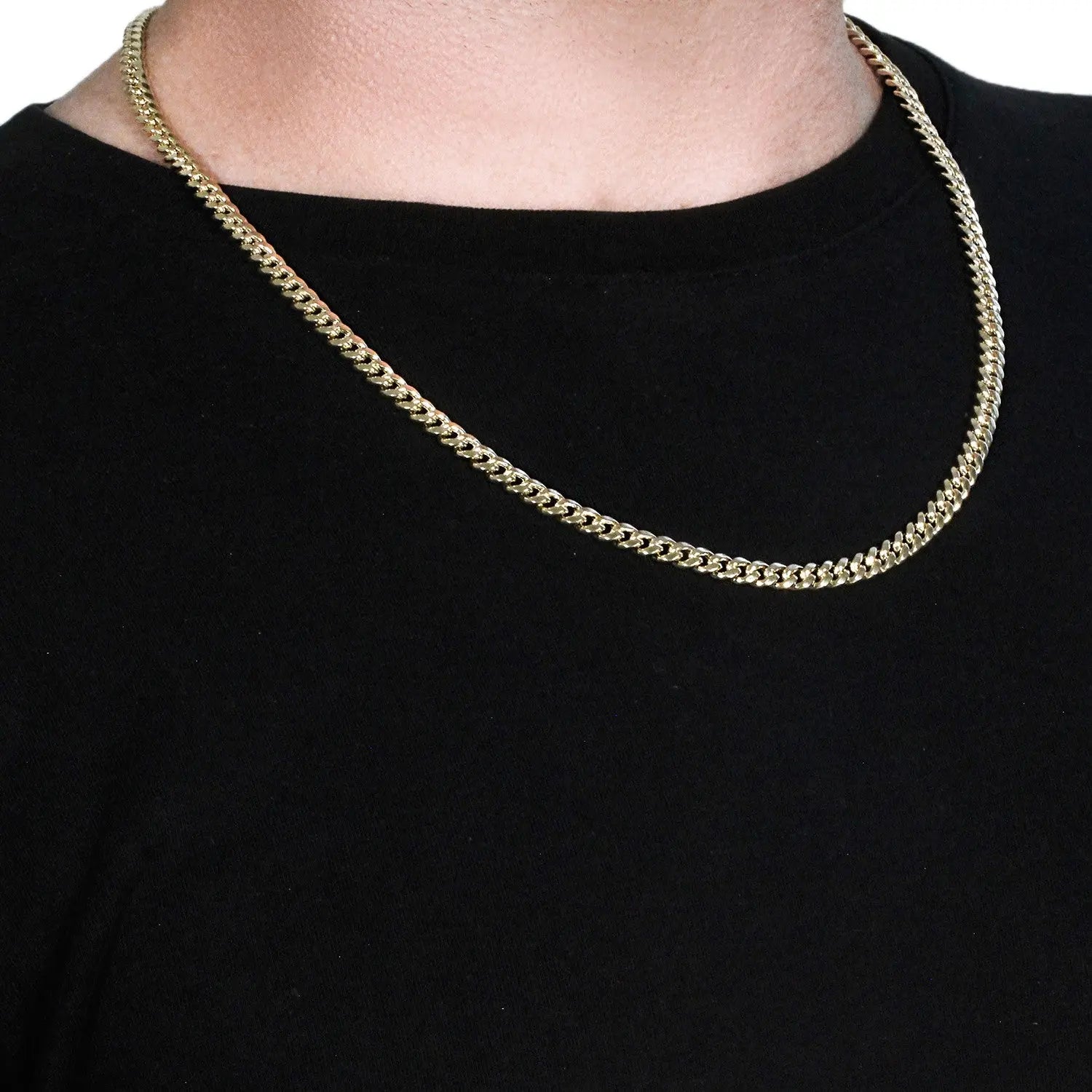 10k Yellow Gold Semi Solid Miami Cuban Chain (5.00 mm) RCJ Chains  CELESTIA LUXE JEWELLERS