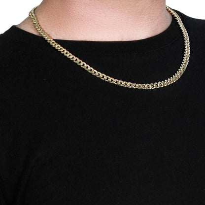 10k Yellow Gold Semi Solid Miami Cuban Chain (6.60 mm) RCJ Chains  CELESTIA LUXE JEWELLERS