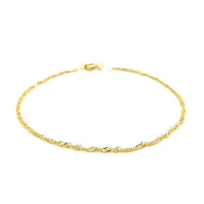 10k Yellow Gold Singapore Bracelet (1.50 mm) RCJ Bracelets  CELESTIA LUXE JEWELLERS