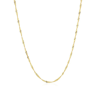 10k Yellow Gold Singapore Chain (1.50 mm) RCJ Chains  CELESTIA LUXE JEWELLERS