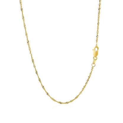 10k Yellow Gold Singapore Chain (1.50 mm) RCJ Chains  CELESTIA LUXE JEWELLERS