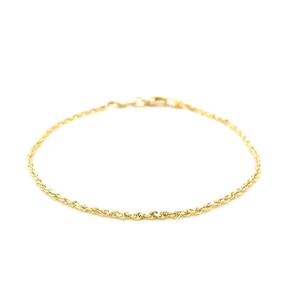 10k Yellow Gold Solid Diamond Cut Rope Bracelet (1.60 mm) RCJ Bracelets  CELESTIA LUXE JEWELLERS