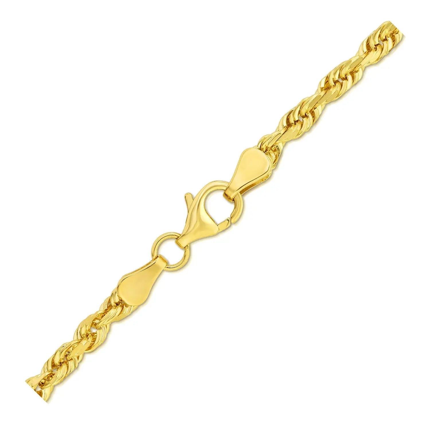 10k Yellow Gold Solid Diamond Cut Rope Bracelet (4.00 mm) RCJ Bracelets  CELESTIA LUXE JEWELLERS