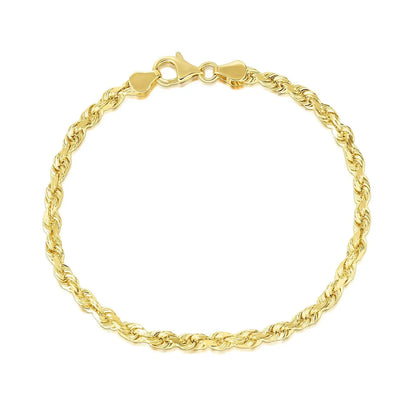 10k Yellow Gold Solid Diamond Cut Rope Bracelet (5.00 mm) RCJ Bracelets  CELESTIA LUXE JEWELLERS