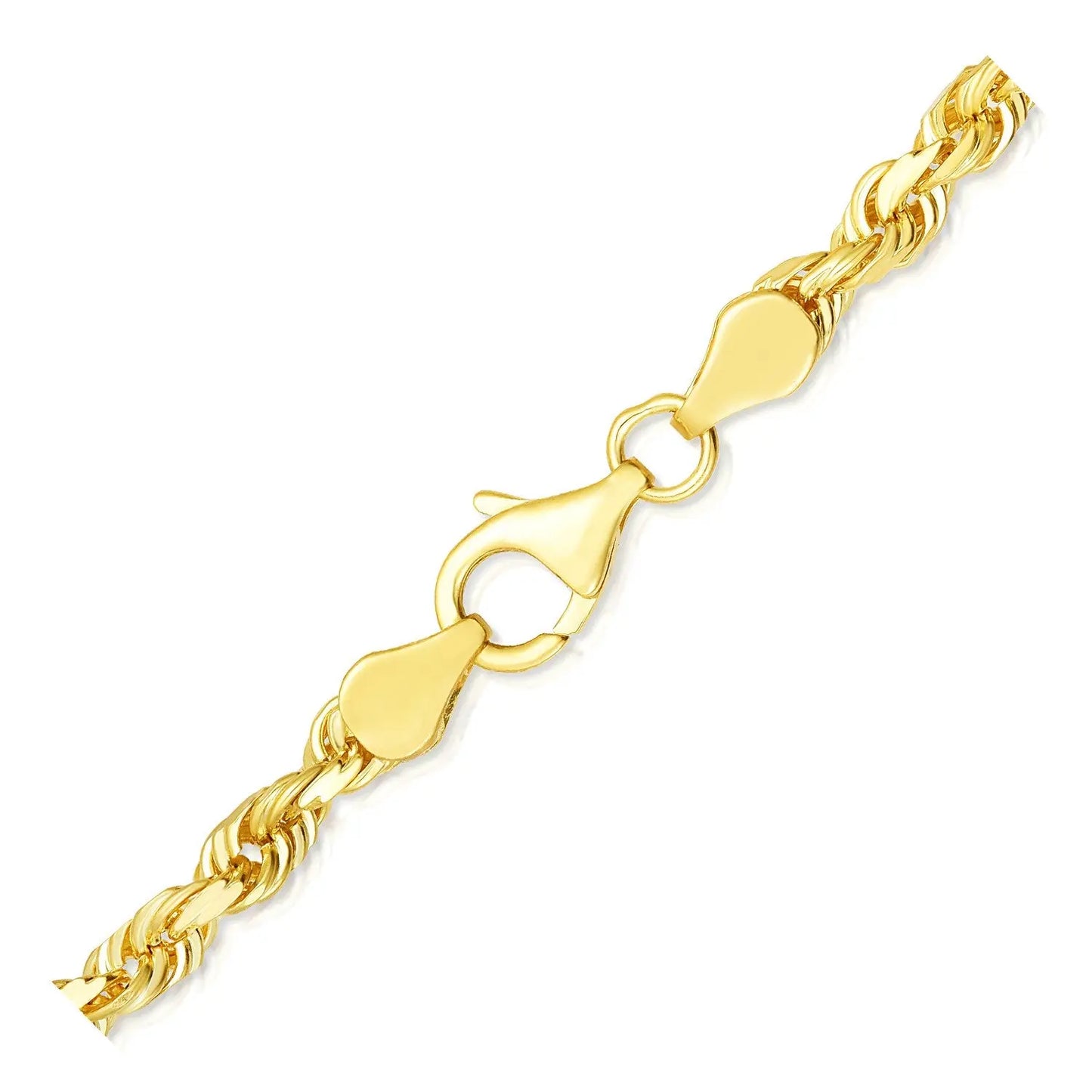 10k Yellow Gold Solid Diamond Cut Rope Bracelet (5.00 mm) RCJ Bracelets  CELESTIA LUXE JEWELLERS