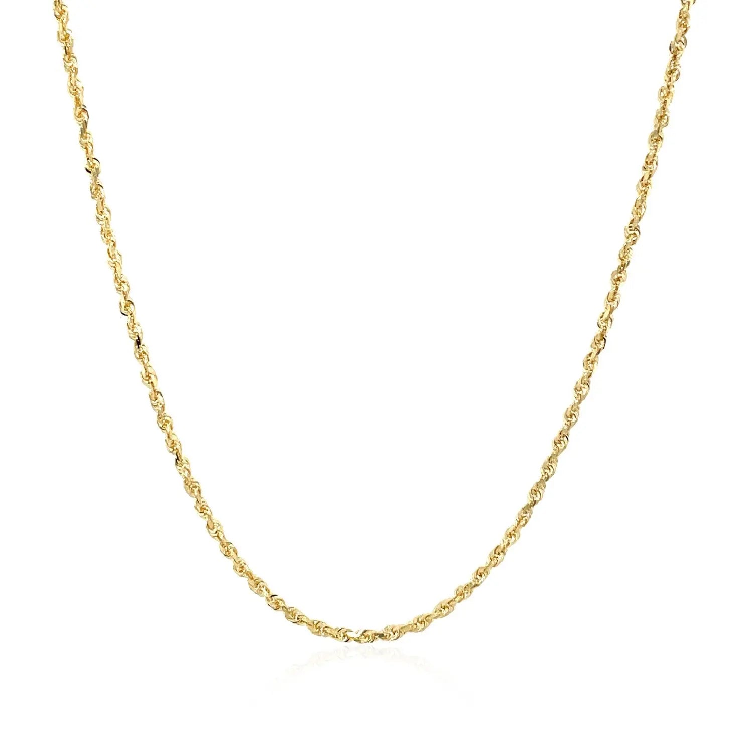 10k Yellow Gold Solid Diamond Cut Rope Chain (1.40 mm) RCJ Chains  CELESTIA LUXE JEWELLERS