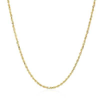 10k Yellow Gold Solid Diamond Cut Rope Chain (1.40 mm) RCJ Chains  CELESTIA LUXE JEWELLERS