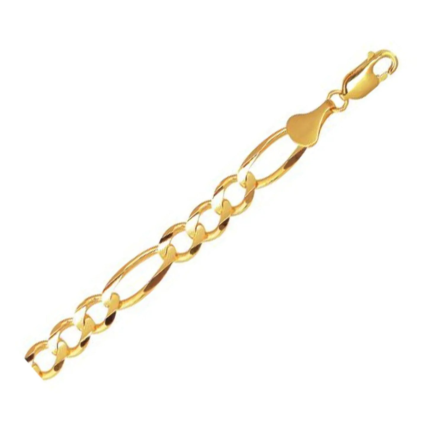 10k Yellow Gold Solid Figaro Bracelet (7.90 mm) RCJ Bracelets  CELESTIA LUXE JEWELLERS