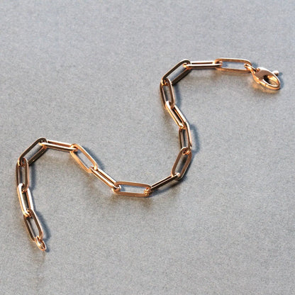 14K Rose Gold Bold Paperclip Chain Bracelet (4.20 mm) RCJ Bracelets  CELESTIA LUXE JEWELLERS