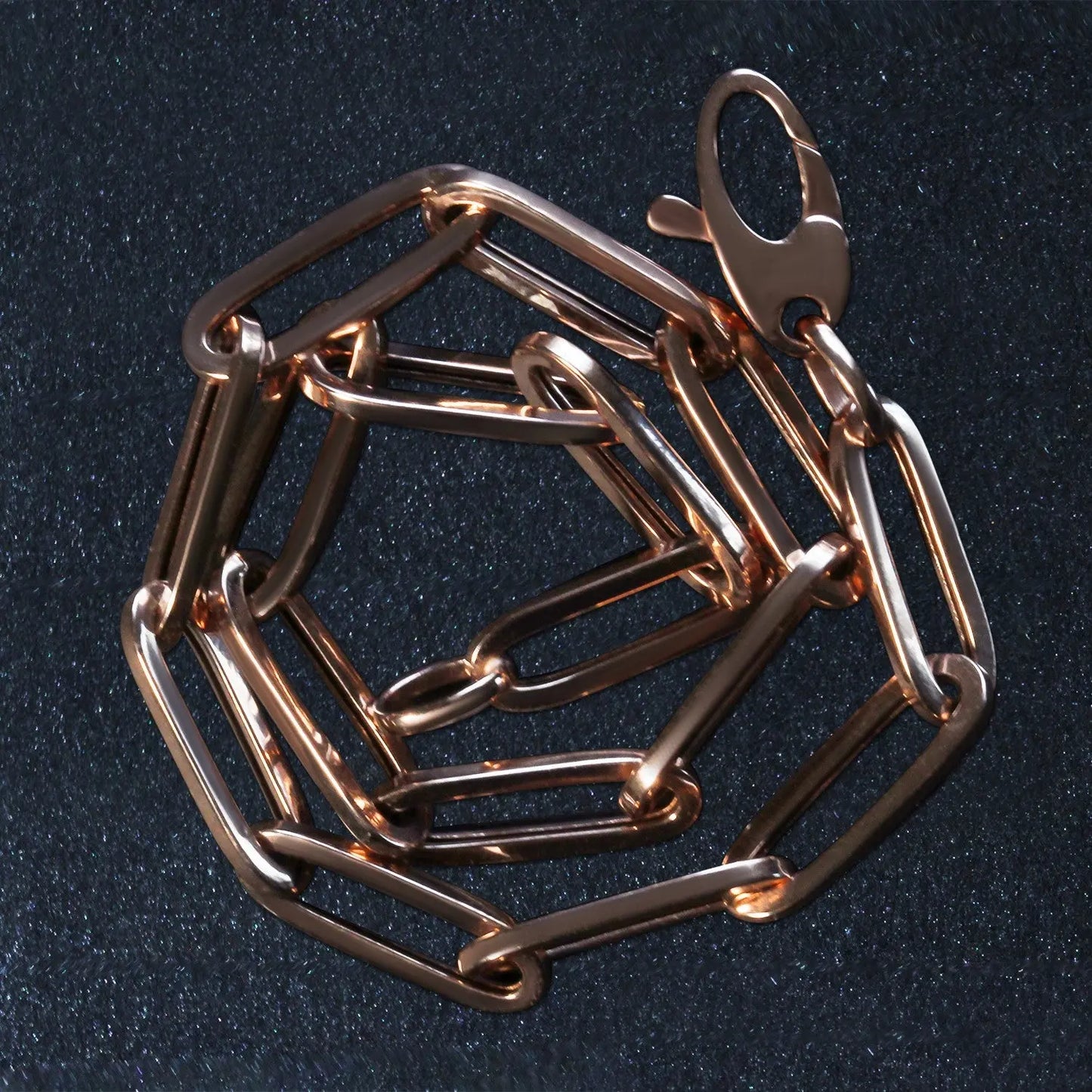 14K Rose Gold Bold Paperclip Chain Bracelet (4.20 mm) RCJ Bracelets  CELESTIA LUXE JEWELLERS