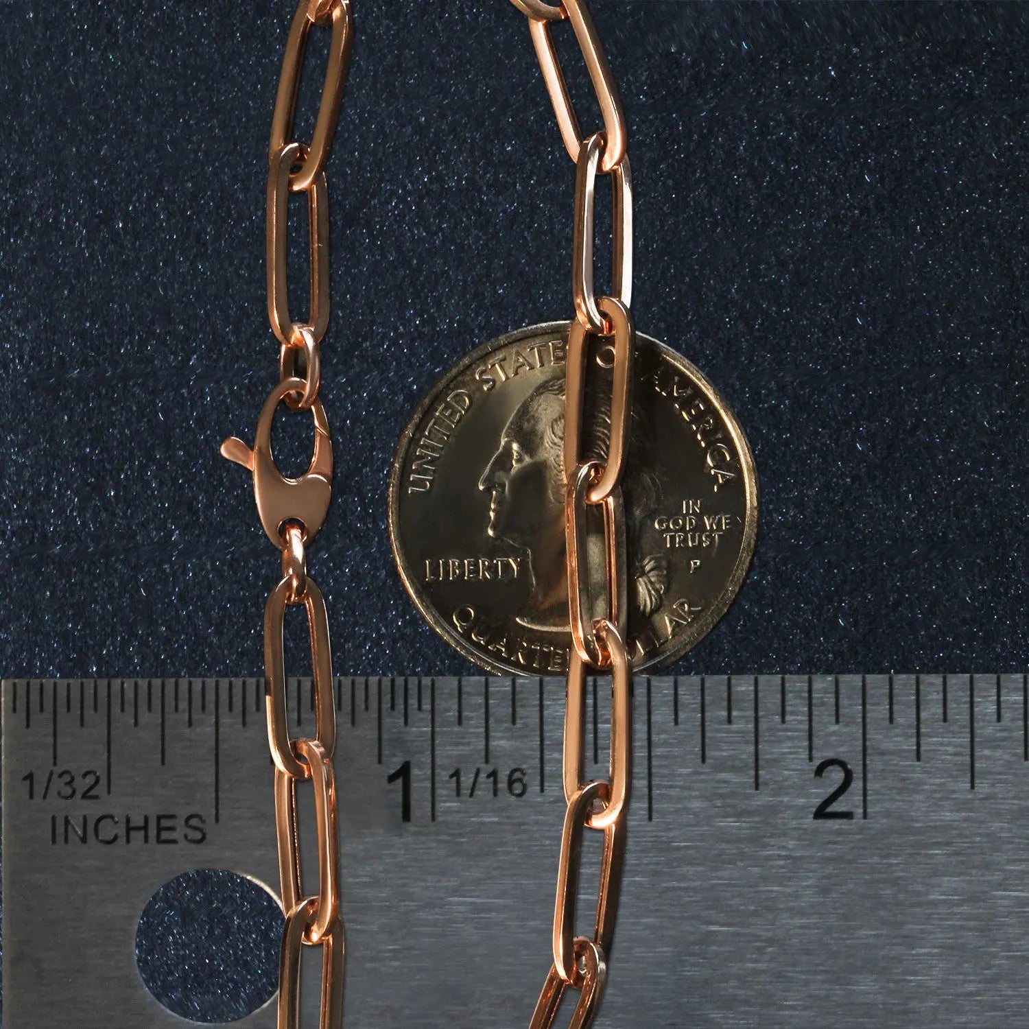 14K Rose Gold Bold Paperclip Chain Bracelet (4.20 mm) RCJ Bracelets  CELESTIA LUXE JEWELLERS