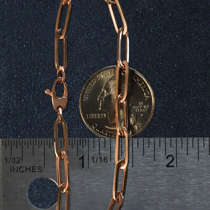 14K Rose Gold Bold Paperclip Chain Bracelet (4.20 mm) RCJ Bracelets  CELESTIA LUXE JEWELLERS