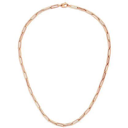 14K Rose Gold Bold Paperclip Chain (4.2 mm) RCJ Chains  CELESTIA LUXE JEWELLERS